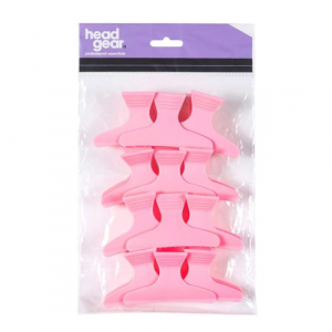 HeadGear Large Butterfly Clamps (12 Pack) - Light Pink