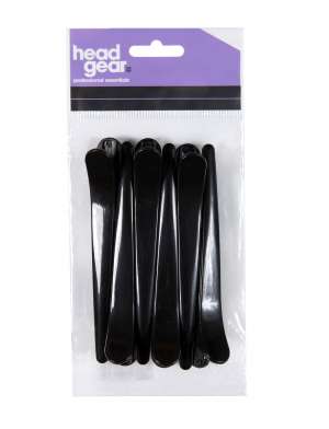 Head Gear Klip-Itz Black - 6 Pack